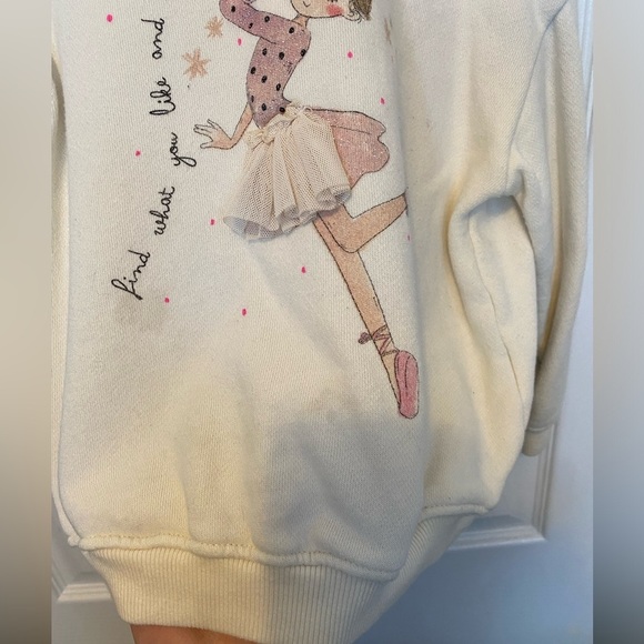 Zara kids toddler girls ballerina sweatshirt 3-4T - Picture 2 of 3